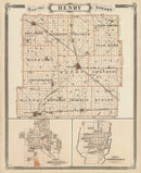Vintage Map of Henry County, Indiana 1876