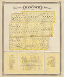 Vintage Map of Hancock County, Indiana 1876
