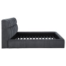 Nollet 48-inch Upholstered Eastern King Platform Bed Grey