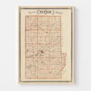 Vintage Map of Putnam County, Indiana 1876