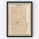 Vintage Map of Putnam County, Indiana 1876
