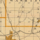 Vintage Map of Parke County, Indiana 1876