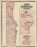 Vintage Map of Vermillion County, Indiana 1876