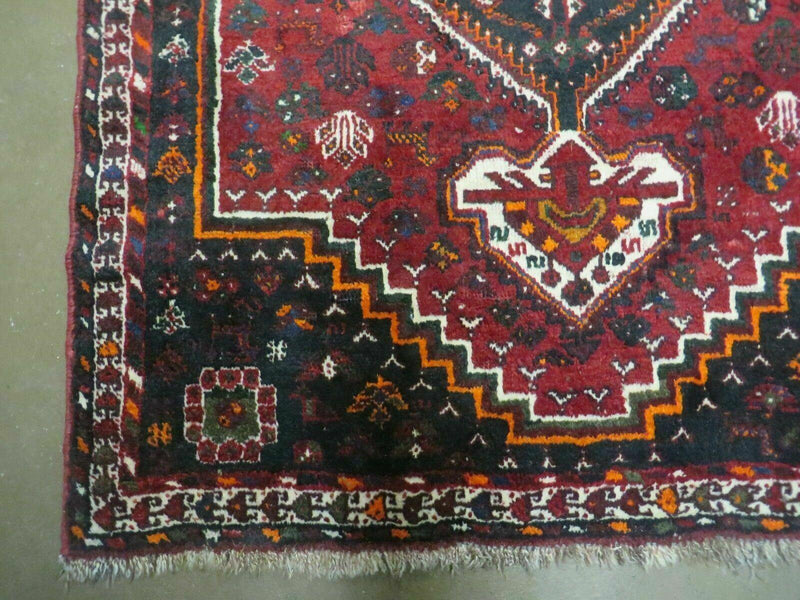 4' X 6' Antique Handmade Turkish Wool Veg Dyes Rug Organic Red Nice M10