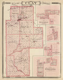 Vintage Map of Clay County, Indiana 1876