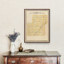 Vintage Map of Owen County, Indiana 1876