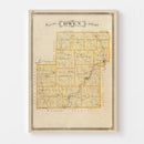 Vintage Map of Owen County, Indiana 1876