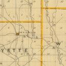 Vintage Map of Owen County, Indiana 1876