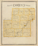 Vintage Map of Owen County, Indiana 1876