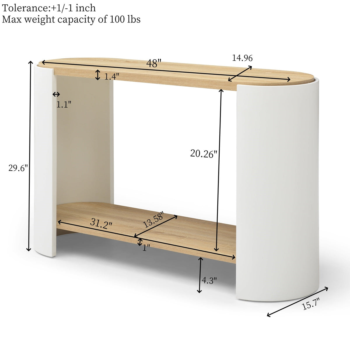End Table with 2-Layer Storage Shelves, photo 6 of 6