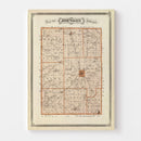 Vintage Map of Johnson County, Indiana 1876