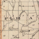 Vintage Map of Johnson County, Indiana 1876