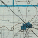 Vintage Map of Shelby County, Indiana 1876