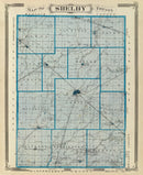Vintage Map of Shelby County, Indiana 1876