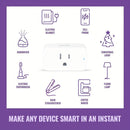 2-Pack: WiFi Smart Plug – 15A, Timer & App Control, Works with Alexa & Google Home