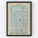 Vintage Map of Shelby County, Indiana 1876