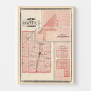 Vintage Map of Fayette County, Indiana 1876