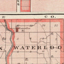 Vintage Map of Fayette County, Indiana 1876