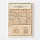 Vintage Map of Franklin County, Indiana 1876