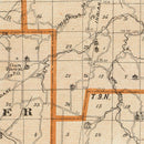 Vintage Map of Franklin County, Indiana 1876