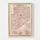 Vintage Map of Decatur County, Indiana 1876