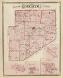 Vintage Map of Decatur County, Indiana 1876
