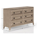 Queen Canopy Bedroom Set With A 2 Drawer Nightstand A Dresser With Poster Mirror And A Door Chest - Sand by HouseOfZazla