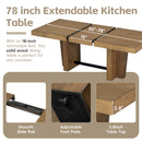 TOPMAX Farmhouse Extendable Wood Dining Table Set for 6 by HouseOfZazla
