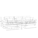Modern Sofa With Bolstered Armrests And Pillows by HouseOfZazla