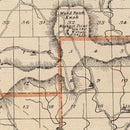 Vintage Map of Brown County, Indiana 1876