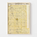 Vintage Map of Monroe County, Indiana 1876