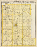 Vintage Map of Monroe County, Indiana 1876