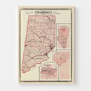 Vintage Map of Dearborn County, Indiana 1876