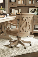 Tinley Park - Fully Upholstered Swivel Chair - Dove Tail Gray