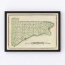 Vintage Map of Switzerland County, Indiana 1876
