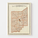 Vintage Map of Jennings County, Indiana 1876