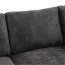 85.4' Sectional Sofa Modular Sofa U-shaped Sofa Couch Sofa Bed L-shaped Sofa with a Movable Ottoman and Two USB Ports for Living Room, Black