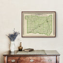 Vintage Map of Jackson County, Indiana 1876