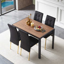 5 Pieces Dining Set Including High Back Color Legs Nordic Dining Chair & Creative Design Dining Table by HouseOfZazla