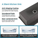 Stainless Steel Kitchen Sink, 36"x22" Single Bowl, Overmount, Brushed by HouseOfZazla