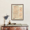 Vintage Map of Martin County, Indiana 1876