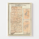 Vintage Map of Martin County, Indiana 1876