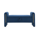 Modern Teddy Upholstered Large Bed End Bench With Arms And Storage by Unique Piece Furniture