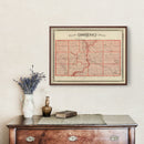 Vintage Map of Greene County, Indiana 1876