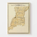 Vintage Map of Knox County, Indiana 1876