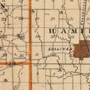 Vintage Map of Sullivan County, Indiana 1876