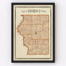 Vintage Map of Sullivan County, Indiana 1876