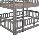 Low Bunk Bed With Slide, Fence And Ladder by HouseOfZazla