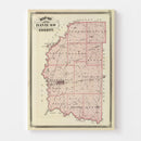 Vintage Map of Daviess County, Indiana 1876
