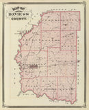 Vintage Map of Daviess County, Indiana 1876